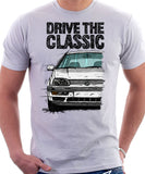 Drive The Classic VW Golf Mk3 Colour Grille. T-shirt in White Color.