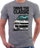 Drive The Classic Mitsubishi Lancer Evolution 3. T-shirt in Heather Grey Colour