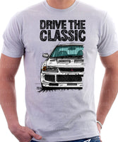 Drive The Classic Mitsubishi Lancer Evolution 3. T-shirt in White Colour