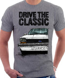 Drive The Classic Ford Fiesta Mk1 Small Bumper. T-shirt in Heather Grey Colour