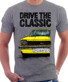 Drive The Classic Ford Fiesta Mk1 Small Bumper. T-shirt in Heather Grey Colour