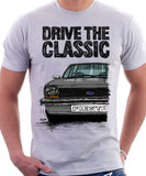 Drive The Classic Ford Fiesta Mk1 Small Bumper. T-shirt in White Colour