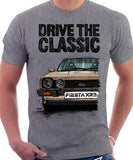 Drive The Classic Ford Fiesta Mk1 XR2. T-shirt in Heather Grey Colour