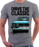 Drive The Classic Ford Fiesta Mk1 XR2. T-shirt in Heather Grey Colour