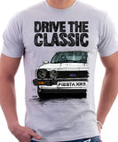 Drive The Classic Ford Fiesta Mk1 XR2. T-shirt in White Colour