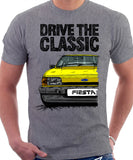 Drive The Classic Ford Fiesta Mk2 Ghia. T-shirt in Heather Grey Colour