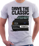 Drive The Classic Ford Fiesta Mk2 Ghia. T-shirt in White Colour