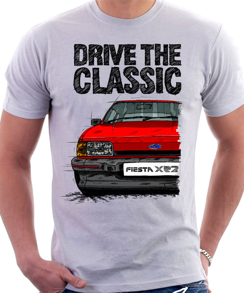 Drive The Classic Ford Fiesta Mk2 XR2 . T-shirt in White Colour