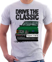 Drive The Classic Ford Fiesta Mk2 XR2 Spotlights . T-shirt in White Colour