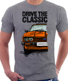 Drive The Classic Ford Capri Mk3 Colour Grille T-shirt in Heather Grey Colour