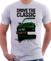 Drive The Classic Ford Capri Mk3 Colour Grille T-shirt in White Colour