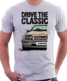 Drive The Classic Ford Sierra MK1 Early Model. T-shirt in White Colour