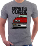 Drive The Classic Ford Sierra MK1. T-shirt in Heather Grey Colour