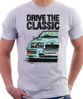 Drive The Classic Ford Sierra MK1 RS. T-shirt in White Colour