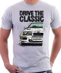 Drive The Classic Ford Sierra MK1 RS500. T-shirt in White Colour