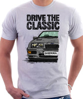 Drive The Classic Ford Sierra MK1 RS500. T-shirt in White Colour