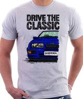 Drive The Classic Ford Sierra MK1 RS500. T-shirt in White Colour