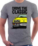 Drive The Classic Ford Sierra MK1 XR4i. T-shirt in Heather Grey Colour