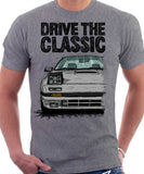 Drive The Classic Mazda RX7 Mk2 Turbo Early Model. T-shirt in Heather Grey Colour