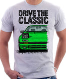 Drive The Classic Mazda RX7 Mk2 Turbo Early Model. T-shirt in White Colour