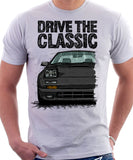 Drive The Classic Mazda RX7 Mk2 Turbo Early Model. T-shirt in White Colour