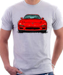 Mazda RX7 FD Early Model. T-shirt in White Color