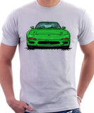 Mazda RX7 FD Early Model. T-shirt in White Color