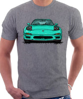 Mazda RX7 FD Early Model Lights Open. T-shirt in Heather Grey Color