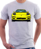 Mazda RX7 FD Early Model Lights Open. T-shirt in White Color