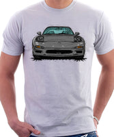 Mazda RX7 FD Early Model Lights Open. T-shirt in White Color