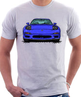 Mazda RX7 FD Early Model Lights Open. T-shirt in White Color