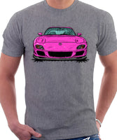 Mazda RX7 FD Late Model. T-shirt in Heather Grey Color