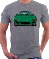 Mazda RX7 FD Late Model. T-shirt in Heather Grey Color