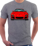 Mazda RX7 FD Late Model. T-shirt in Heather Grey Color