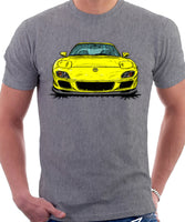 Mazda RX7 FD Late Model. T-shirt in Heather Grey Color