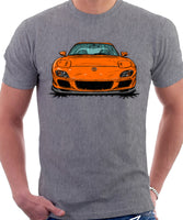 Mazda RX7 FD Late Model. T-shirt in Heather Grey Color