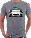 Mazda RX7 FD Late Model Lights Open. T-shirt in Heather Grey Color