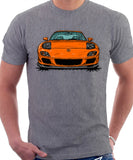 Mazda RX7 FD Late Model Lights Open. T-shirt in Heather Grey Color