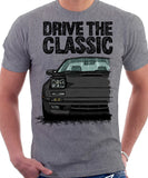 Drive The Classic Mazda RX7 Mk2 Turbo Late Model. T-shirt in Heather Grey Colour