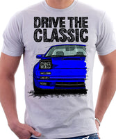 Drive The Classic Mazda RX7 Mk2 Turbo Late Model. T-shirt in White Colour