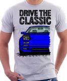 Drive The Classic Mazda RX7 Mk2 Turbo Late Model. T-shirt in White Colour