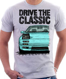 Drive The Classic Mazda RX7 Mk2 Late Model. T-shirt in White Colour