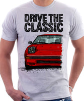 Drive The Classic Mazda RX7 Mk1  Late Model. T-shirt in White Colour