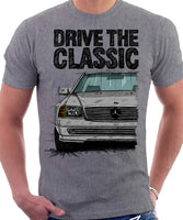 Drive The Classic Mercedes R129. T-shirt in Heather Grey Colour