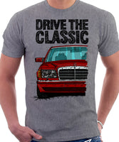 Drive The Classic Mercedes W126 Facelift T-shirt in Heather Grey Colour