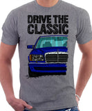 Drive The Classic Mercedes W126 Prefacelift  T-shirt in Heather Grey Colour