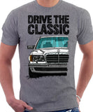 Drive The Classic Mercedes W126 Prefacelift Grey Bumpers T-shirt in Heather Grey Colour