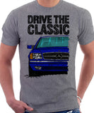 Drive The Classic Mercedes W126 SEC Facelift T-shirt in Heather Grey Colour