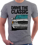 Drive The Classic Mercedes W126 SEC Facelift T-shirt in Heather Grey Colour