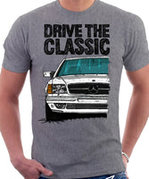 Drive The Classic Mercedes W126 SEC Prefacelift T-shirt in Heather Grey Colour